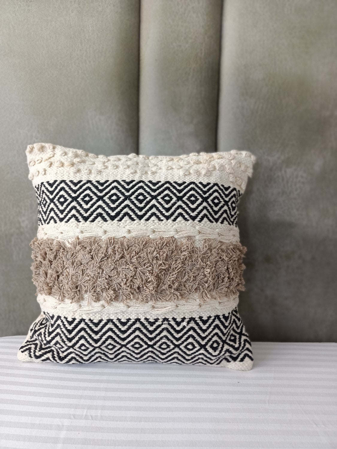 Weave & Tufted Boho Premium Cushion Cover