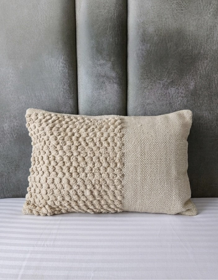 Half & Half Boho Premium Lumbar Cushion Cover