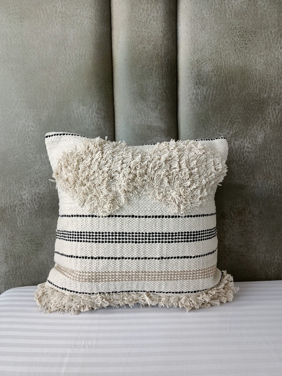 Stripes & Diamond Boho Premium Boho Cushion Cover