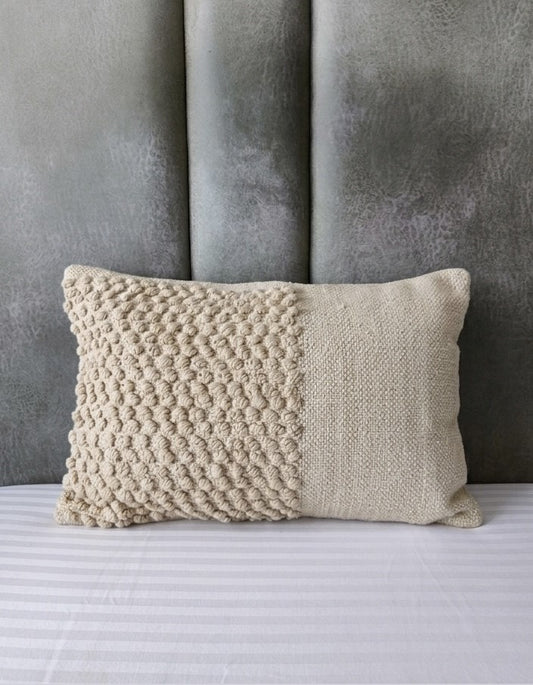 Half & Half Boho Premium Lumbar Cushion Cover