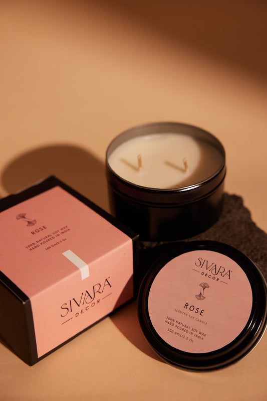 Rose Soy Tin Candle